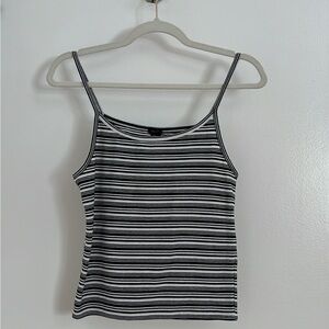 Forever 21 Black and White Striped tank top